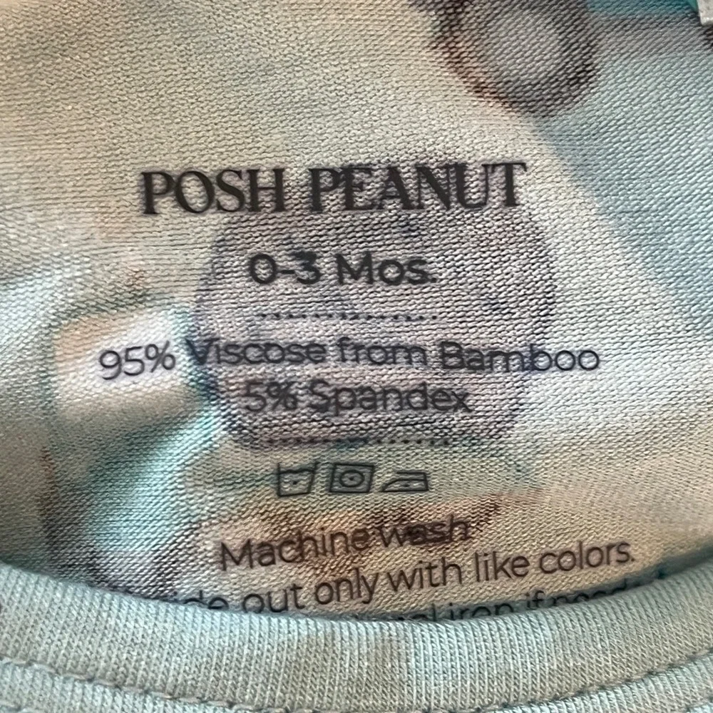 Posh Peanut Construction Truck Viscose Bamboo Knotted Gown Blue 0-3 Months NWT